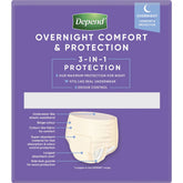 Depend Real Fit Night Defence Incontinence Underwear Women L (8 Pack)